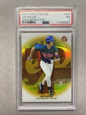 2002 Topps Pristine Joe Mauer RC #153 Gold Refractor /70 PSA 7 NM🔥