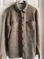 Weatherproof Vintage Button Down SweaterJacket Fleece Mens Sz. M Brown