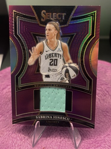 2025 Panini Select WNBA Sabrina Ionescu Swatches Relic #SW-SI Purple Prizm /49