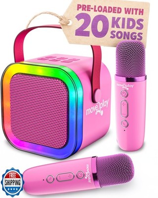 Move2Play, Mini Karaoke Machine for Kids | Built-in 20+ Songs | B