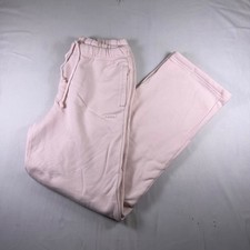 SKIMS Cotton Fleece Straight Leg Sweatpants Barley Pink Size S New