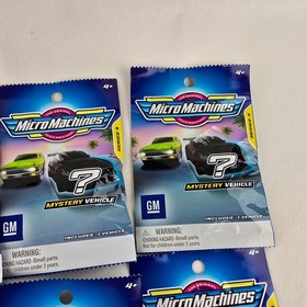 Micro Machines Mystery Vehicle Blind Bag 4 GM Lot of 6 bundle Diecast Miniature