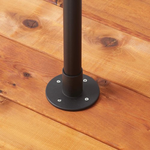 Hampton Bay 9.8 ft. Outdoor Lawn String Light Pole in Black (1-Pack) - Picture 8 of 10