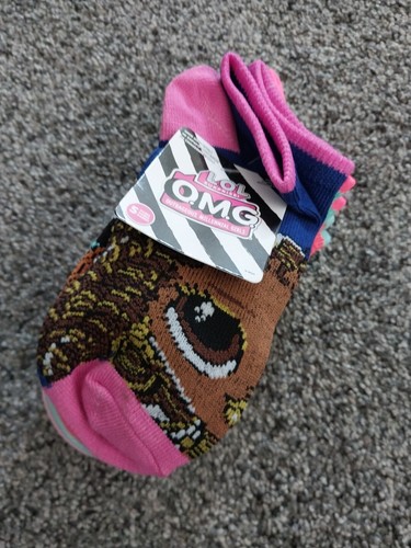 LOL Surprise 5 Pairs Kids Socks OMG Outrageous Millennium Girl 10 - 4 New - Picture 14 of 15