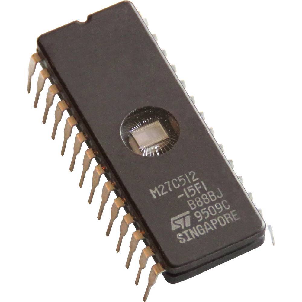 STMicroelectronics M27C512-DIP28W Memoria IC CDIP-28 EPROM 512 kBit 64 K x 8