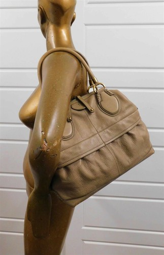 Borsa a tracolla grande Tod's Italy in pelle color ciottolo beige kaki - Foto 2 di 7