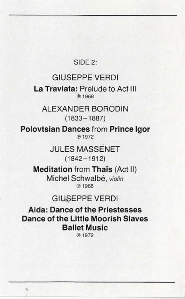 Karajan ‎Opera Intermezzi And Ballet Music CASSETTE ALBUM DG WALKMAN BERLIN PHIL - Image 4 of 4