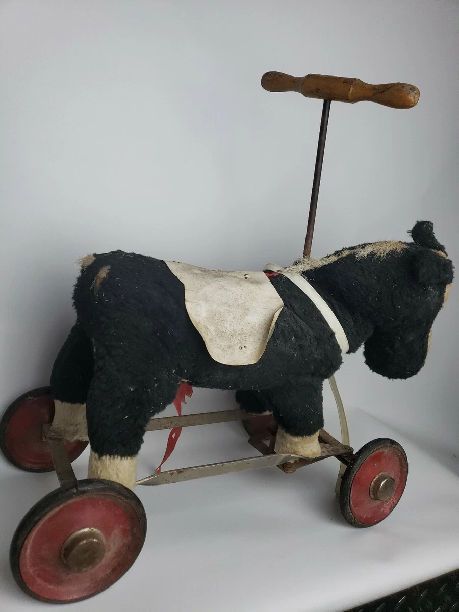 Buy Wooden Baby Horse on Wheels Toy Online