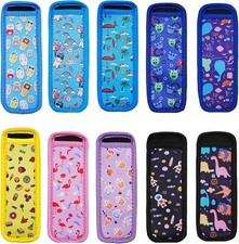 10 Pieces Popsicle Holder Popsicle Bags Mermaid and Shark Ice Pop Sleeves Freeze