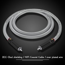 75 Ohm Multishield HiFi Audio Coaxial RCA Cable 6N OCC Signal Interconnect Cord