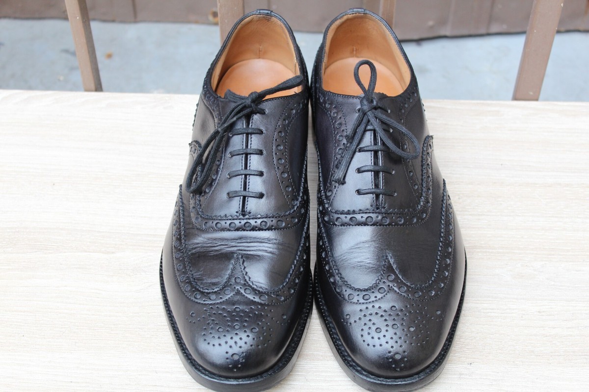 Chaussures Church's Richelieu En Cuir Glacé Noir - Taille 41.5 - Très Bon état Occasion