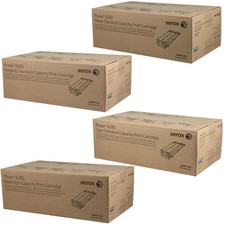 Xerox Phaser 6280 R01395,R01388,R01389,R01390 High Low Yield Toner Crtg Set