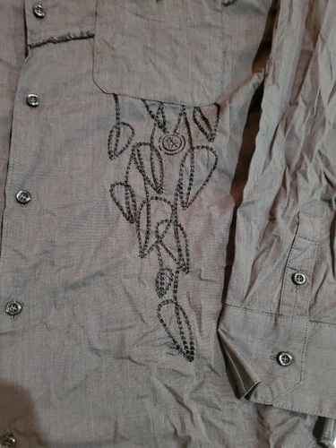 Vintage 90s Element Long Sleve Button Shirt Skateboarding Gray Mens XL - Picture 2 of 13
