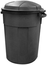 32 Gal Heavy Duty Commercial Trash Can Lid Durable Garbage Outdoor Can Handles