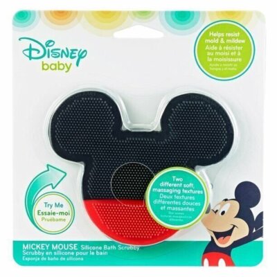 Disney Mickey Mouse Silicone Bath Scrubby Shower Tomy Double sided