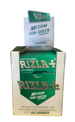 1-50 BOOKLETS OF RIZZLA GREEN  REGULAR ROLLING PAPERS - 第 1/1 張圖片