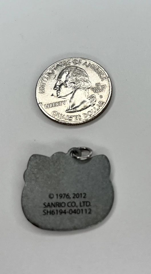 Colgante Hello Kitty Dije Eslabón Rosa Arco 1976, 2012 Vintage Sanrio Foto 3 de 3