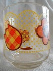 Tulip Daisy Dot Floral Tumblers 8 oz. (x3) Juice Glass Libbey Orange Brown ! — photo 5