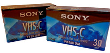 Lot of 2 SONY VHS-C Video Premium Cassette Tape Blue Pack