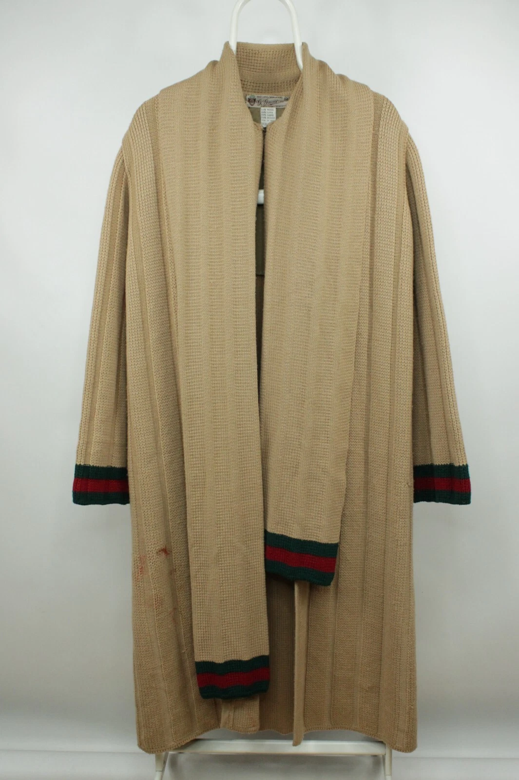 Cappotto lungo Gucci RARISSIMO da collezione vintage anni 70 maglia lana donna 44IT US8 10