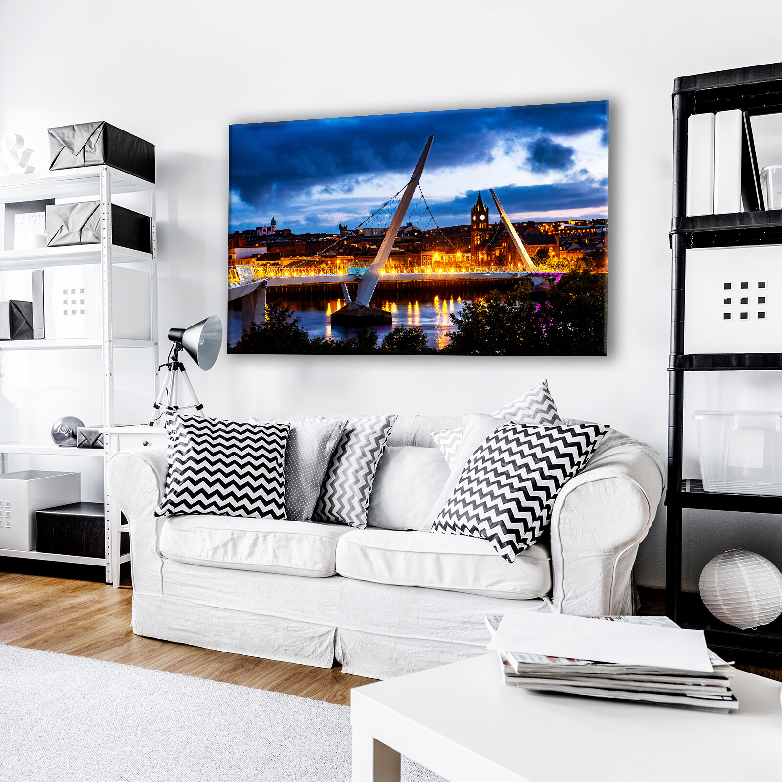 Canvas Print Framed Kitchen Wall Art Picture Derry Londonderry Peace