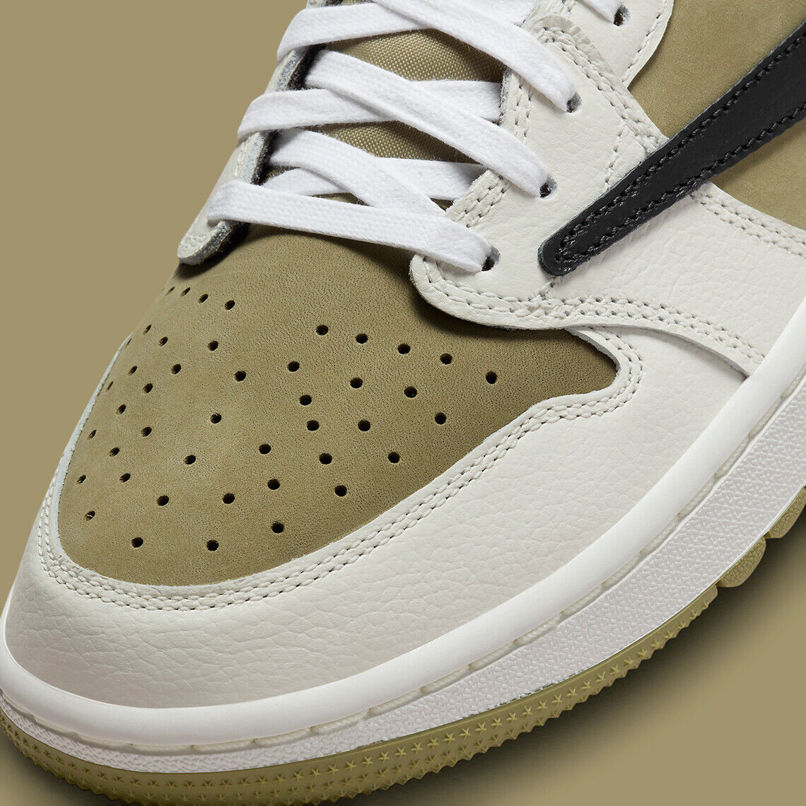 Travis Scott x Air Jordan 1 Low Golf Olive FZ3124-200