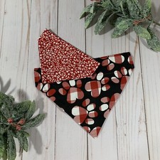 Christmas Reversible Dog Bandana OVER THE COLLAR Slide On Puppy Paw Hearts