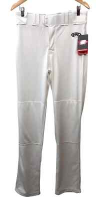 Rawlings Adult White Stretch Relaxed Long Baseball Pants LNCHSR-W-89 Size Medium