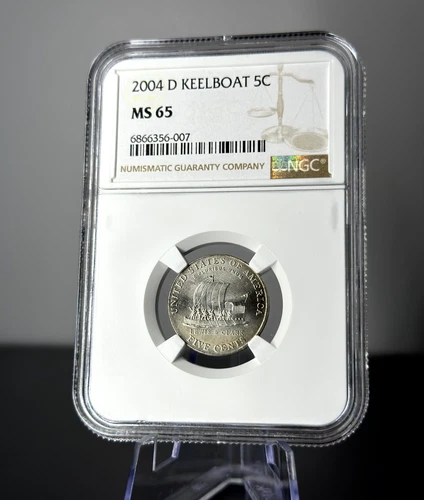 2004-D Keelboat NGC MS65 Jefferson Nickel 5C 5 Cents