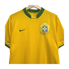 Vintage 2005/6 Brazil CBF National Soccer Team Nike Size M Home Kit Brasil