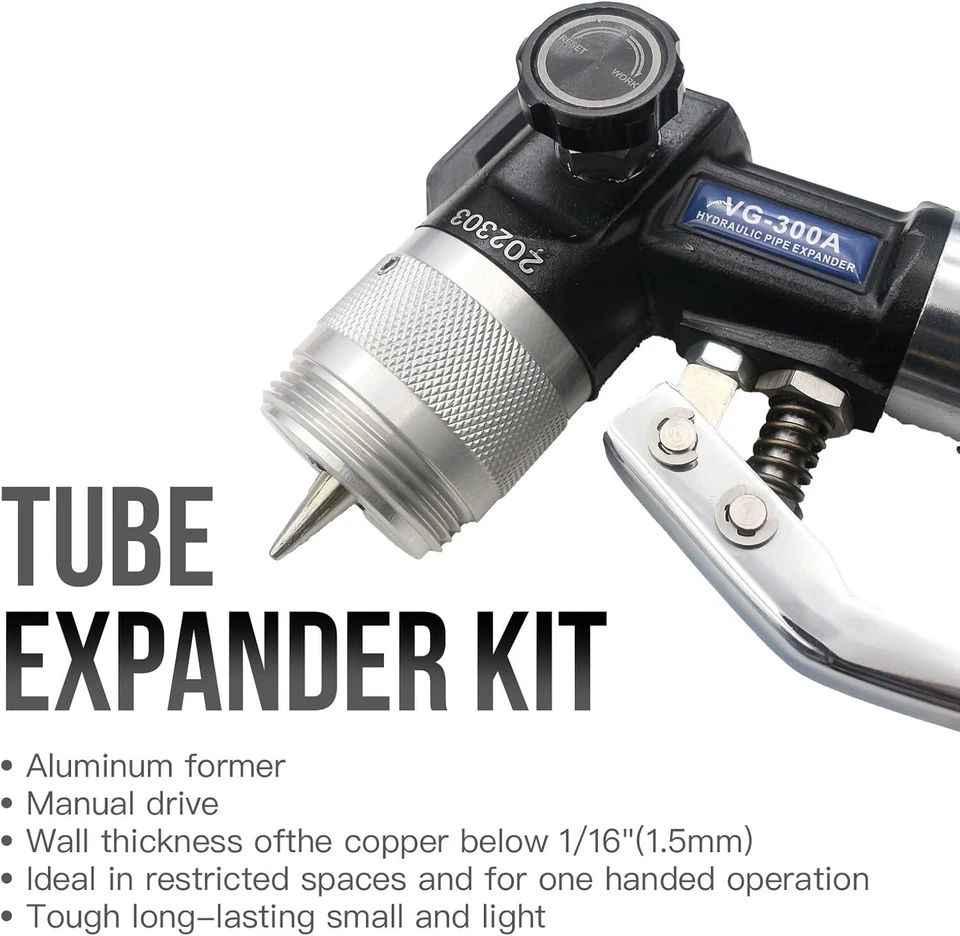 Tubo hidráulico estampado tubo ferramenta de expansão tubo de cobre expansor com 7 cabeças - Imagem 2 de 4