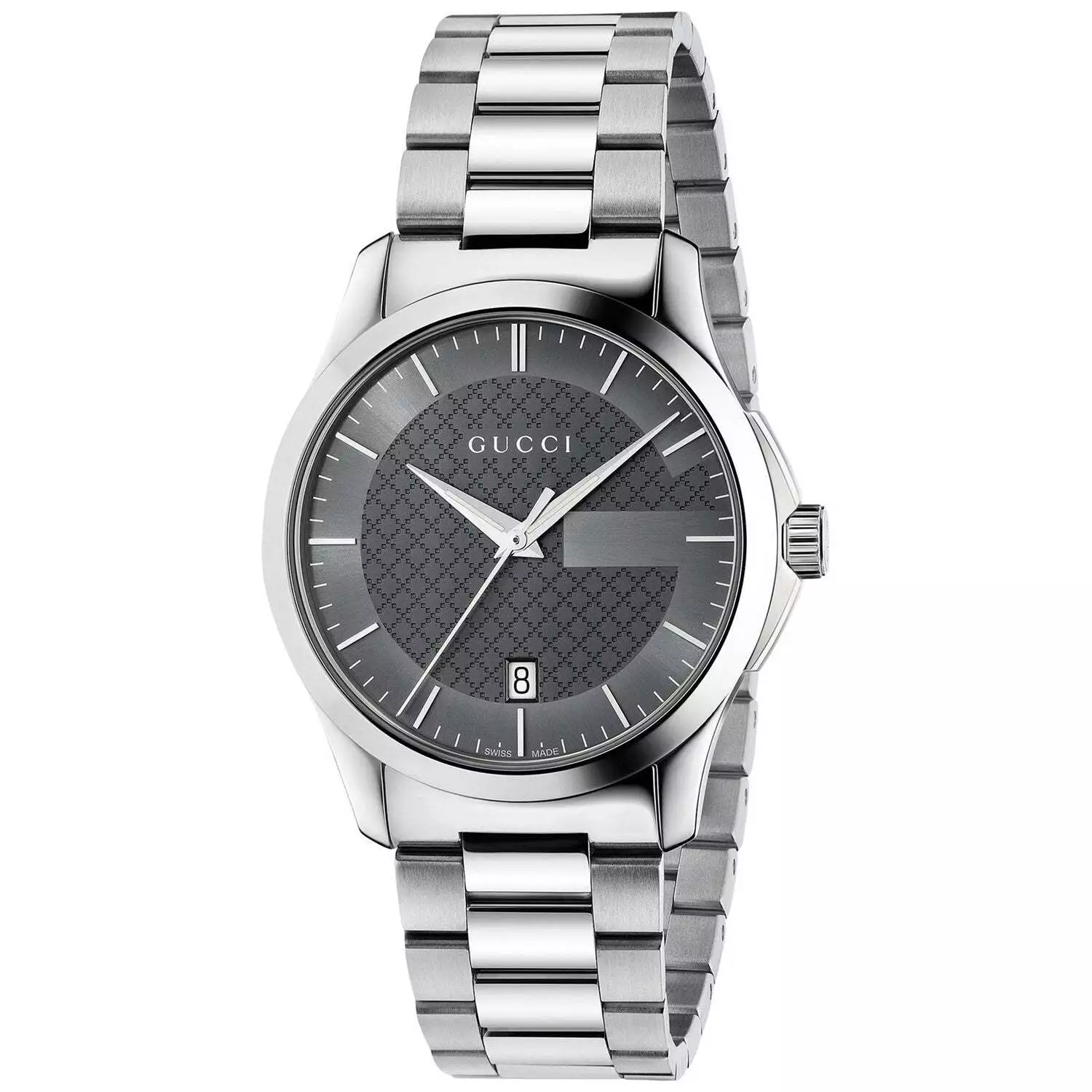 Montre unisexe en acier inoxydable Gucci YA126522 G Timeless 27 mm