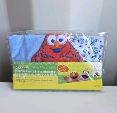 SESAME STREET BEGINNINGS MINI WASH MIT & CLOTHS Elmo 