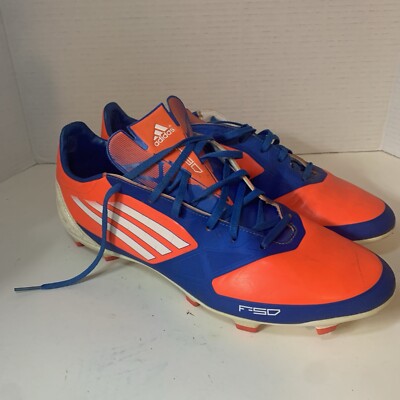Adidas F-30 Football Soccer Cleats Sprint Web Shoes Orange Blue US 12 - Like New