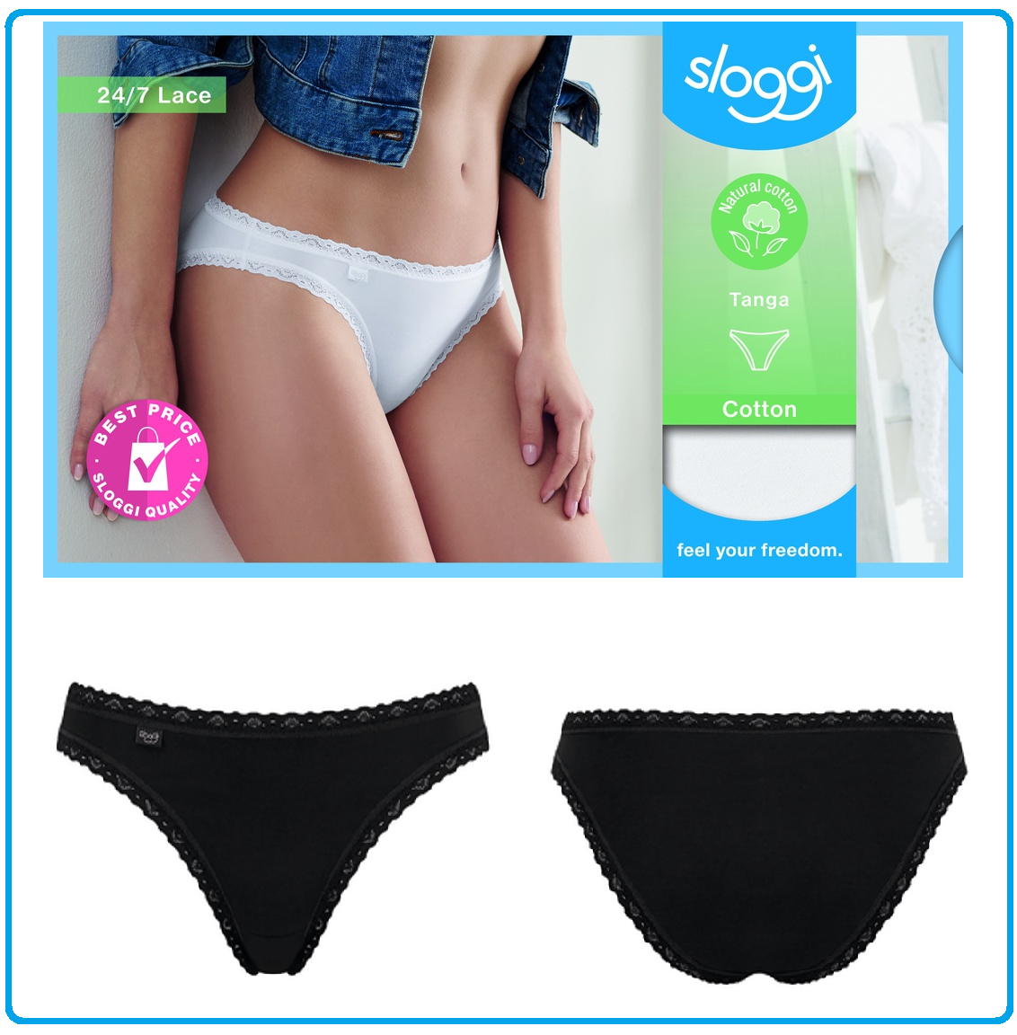 Taglia XXL Testato Pelle Sloggi Confezione Da 10 Slip Basic 24/7 Bianco XXL Slip Uomo Sloggi Basic