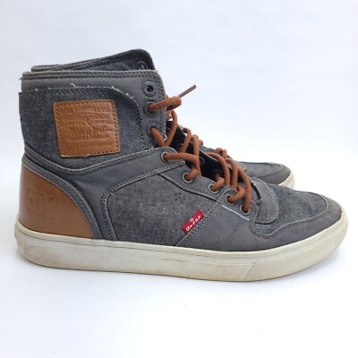 Levis Mason Hi 501 518570-K36 Mens Gray Canvas High Top Sneakers Size 8
