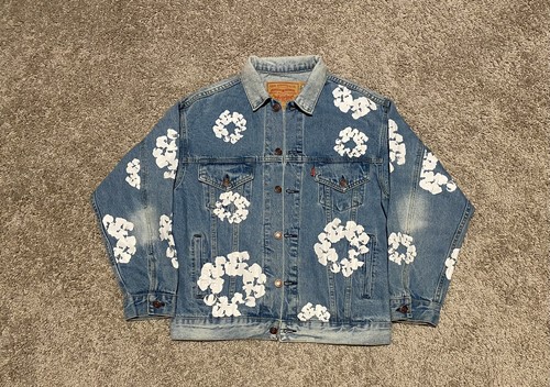 Cotton Wreath Denim Jacket Size 