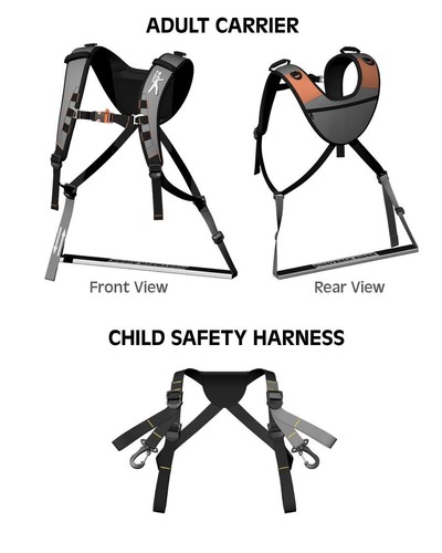 Piggyback Rider SCOUT Toddler Child Carrier w/ Safety Harness Hiking in 2 colors - Picture 3 of 15