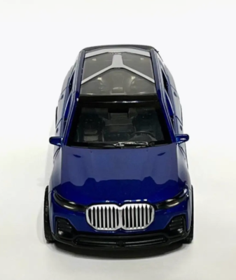 BMW X7, Metal Model Diecast Car Scale, Collectible Toy Cars, blue
