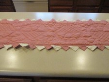 Handmade Quilted Table Runner Country Pink 44" x 15"