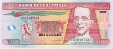 Guatemala  10  Quetzales   13.2.2019   Series  F-A   Uncirculated Banknote  VV