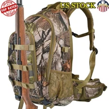 40L Waterproof Hunting Backpack W/ Rifle Holder Ergonomic Design Camo Daypack US