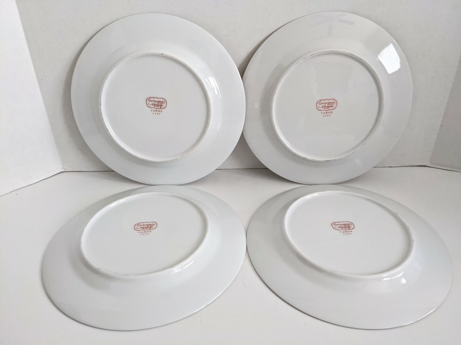 (4)Noritake China White Tahoe Floral 2585 Pattern 8 1/4 Dinner/Salad Plate eBay