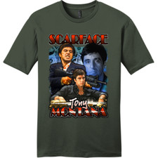 NEW Art Society x SWOD SCARFACE BOOTLEG Tee Shirt OLIVE SMALL-4XLRGE MADE IN USA