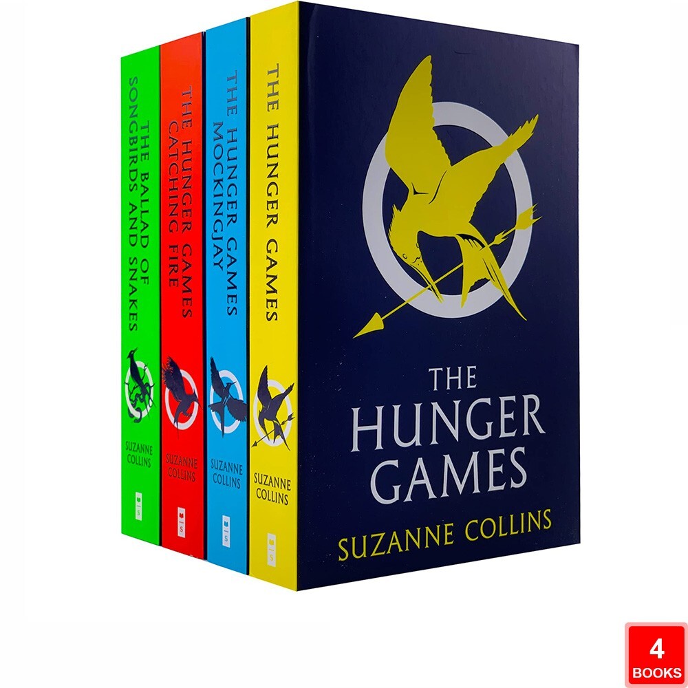 Hunger Games 4 Books Collection Set by Suzanne Collins Catching Fire, Mockingjay