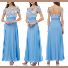 NEW 298 JS Collections  14  Embroidered Illusion Bodice Gown F874