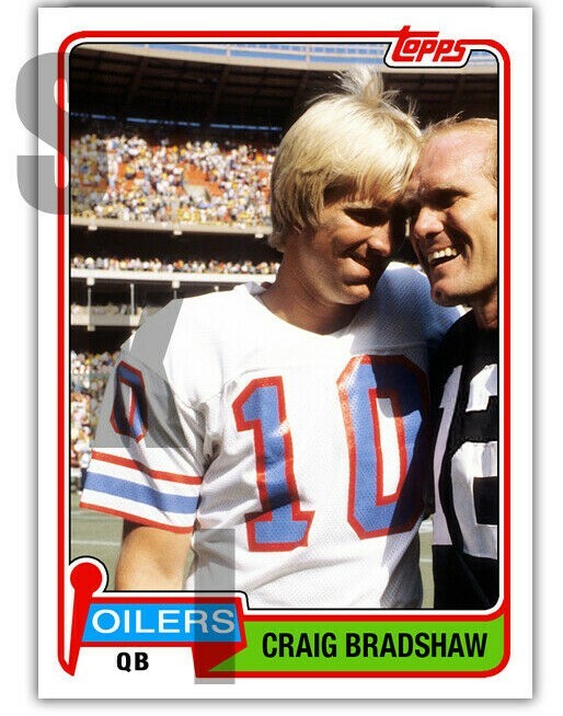 1981 STCC #534 Craig Bradshaw Topps Houston Oilers Terry Steelers Custom  card
