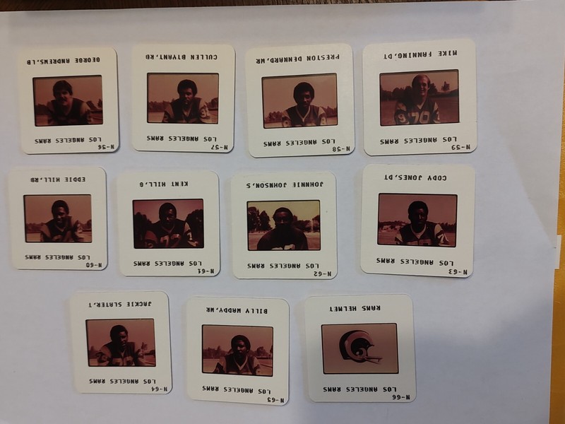 1980 Vintage Los Angeles Rams NFL 35mm Slides for TV  ( 11 slides) NM