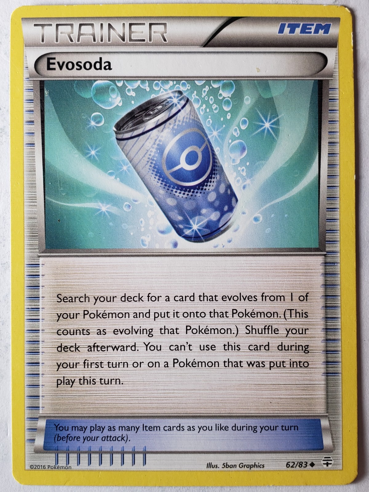Evosoda 62/83 LP - XY Generations Pokemon Card $2 Combined Shipping