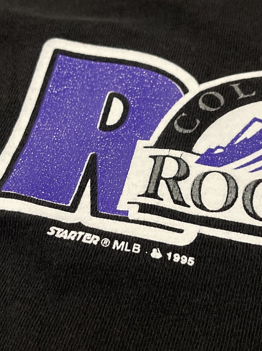 VTG STARTER Colorado Rockies MLB Baseball 1995 Mens Black XL VTG STARTER Colorado Rockies MLB Baseball 1995 Mens Black XL